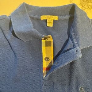 Burberry Classic Blue Polo with Iconic Check